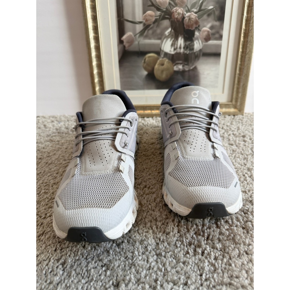 On Cloud 5 Mens Running Shoes Grey Low Top Sneakers CloudTec Speed Lacing Size 8